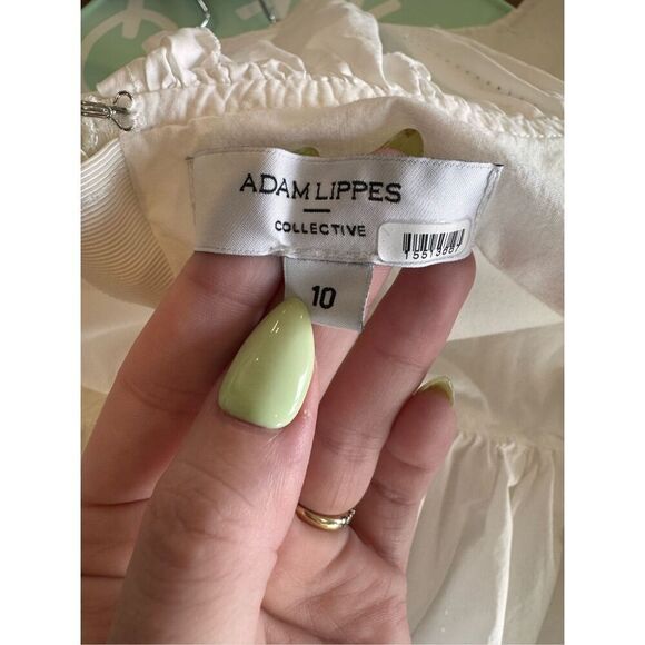 Adam Lippes Collection White Eyelet Ruffle Dress - Picture 8 of 8